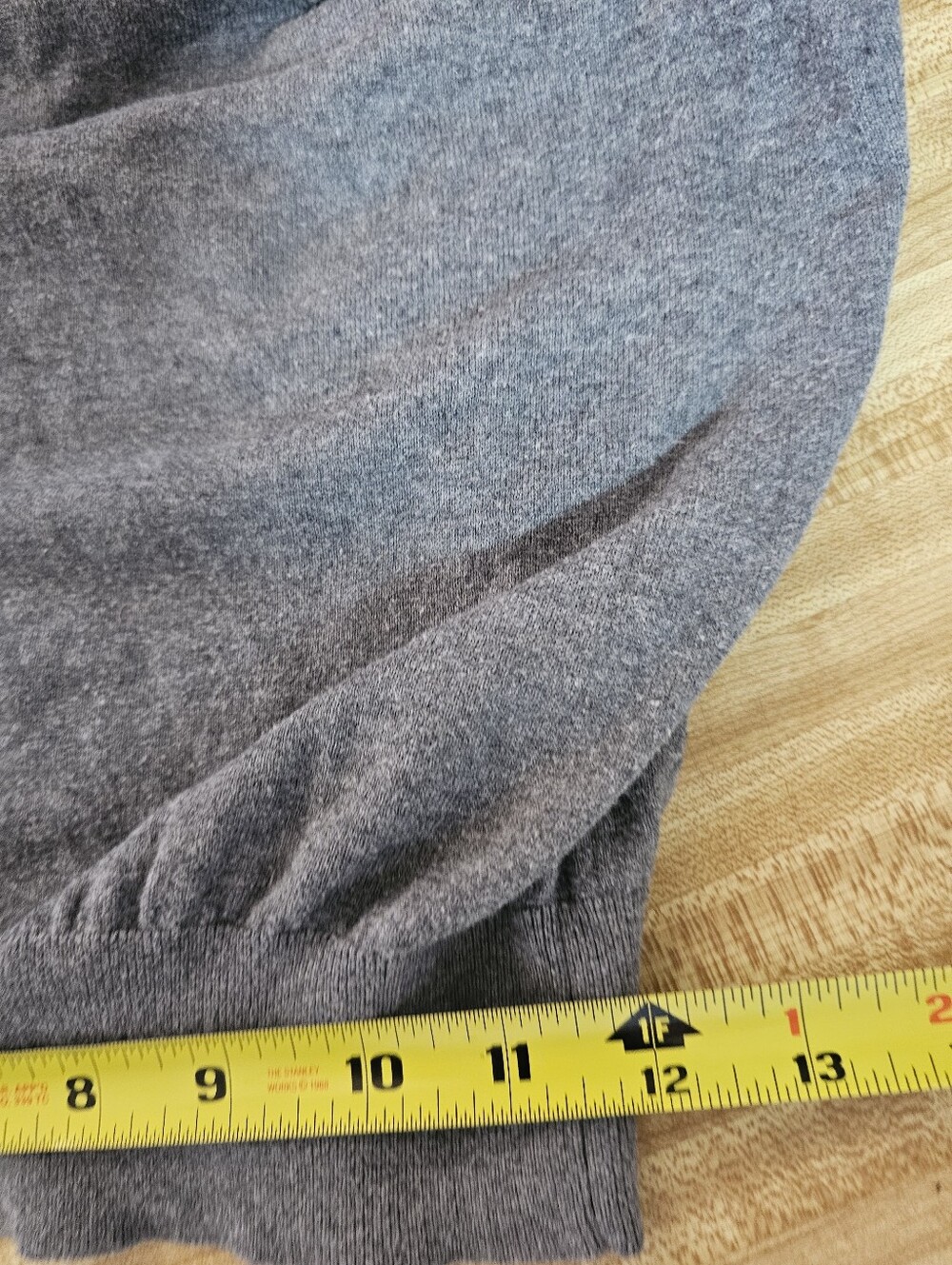 Massimo Dutti Women L Gray Cotton Silk Cashmere V Neck Sweater Suede Elbow Patch - Picture 11 of 12